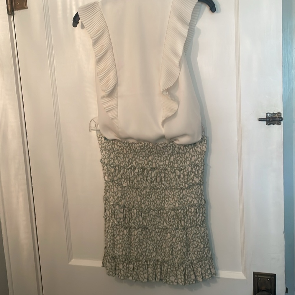 Ocean Drive Olive Patterned Mini Skirt